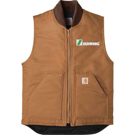 20-CT106676, Small, Carhartt Brown, Left Chest, Schwing.